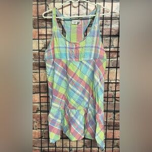 Piper and Blue pastel plaid dress women’s size large